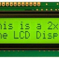 Display LCD 16x2 karakters module (zwart op groen) lcd voorbeeld